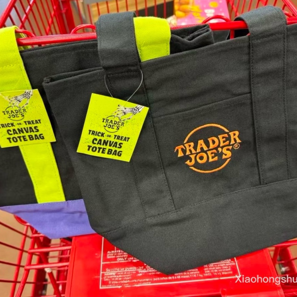 BUNDLE ORDER (2)Trader Joe's Trick Or Treat Canvas Tote Bags-Limited Edition